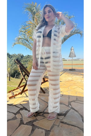 Conjunto Saida de Praia de Trico Helô